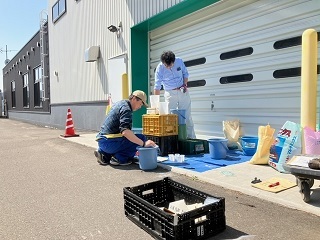 減肥施肥配合作業の様子