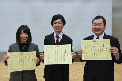 受賞者の3名