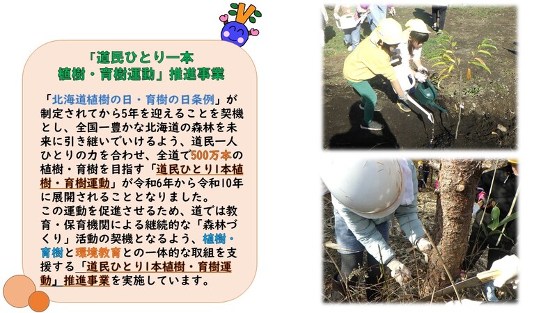「道民ひとり1本植樹・育樹運動」推進事業について