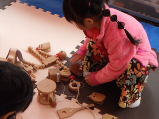 木のおもちゃコーナー